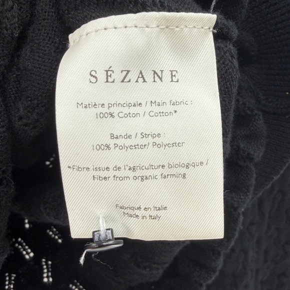 Sezane Women's Long Sleeve Open Weave Cardigan - Black - Large - Picture 4 of 8